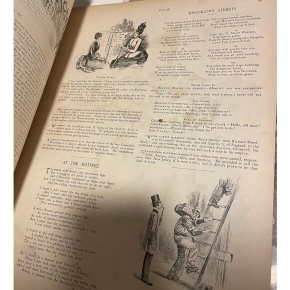 ORIGINAL PUCK Humor Magazine March 23 1887 - Antique, full, excellent condition - Picture 4 of 4